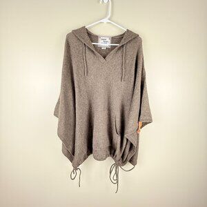 NWT Paper Denim & Cloth Merino Wool, Mohair and Alpaca Blend Hooded Poncho